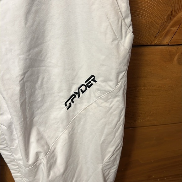 SPYDER Women’s WHITE SKI/SNOW PANT 6 pockets sled riding snowmobile outside - Picture 5 of 13